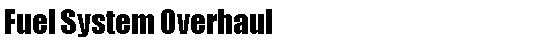 Text Box: Fuel System Overhaul